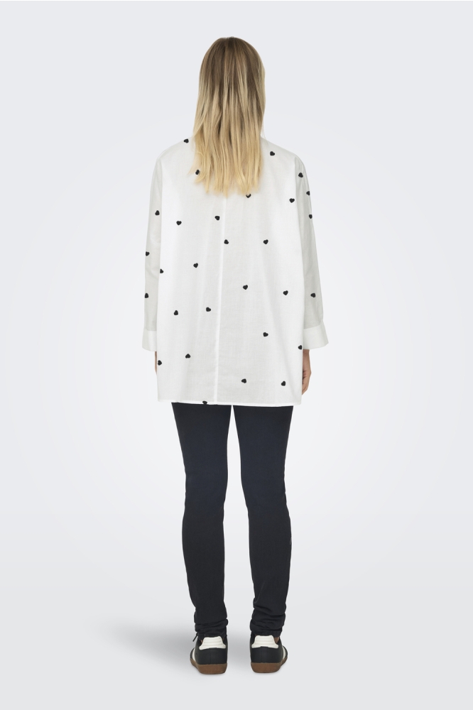 ONLNEW LINA GRACE LS EMB SHIRT NOOS 15283743 BRIGHT WHITE